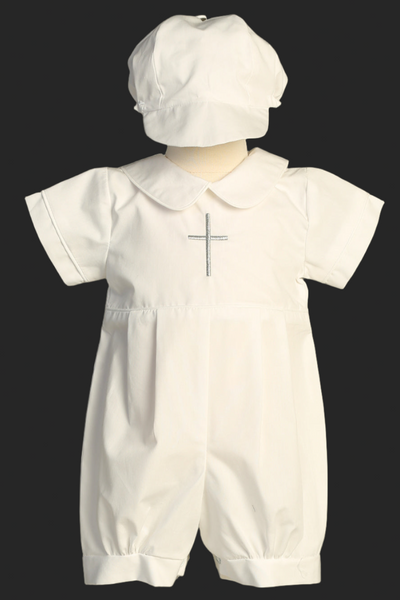 Liam Boys Cotton Christening Romper | Blush Kids