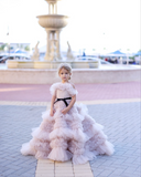 The Frances Couture Girls Ruffled Tulle Dress