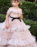 The Frances Couture Girls Ruffled Tulle Dress
