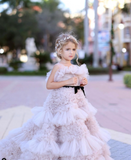 The Frances Couture Girls Ruffled Tulle Dress