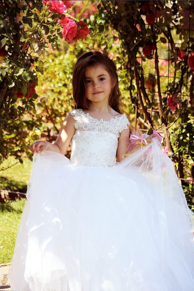 Margerie Girls Communion Dress | Blush Kids