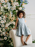 Isadora Blue Shimmer Dress | Teter Warm Couture Girls