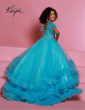 Tulle Pageant Ball Gown - Sugar Kayne C327 Girls Dress | Blush Kids Luxury Couture