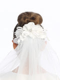 Ophelia Kids Communion Veil – Flowers, Rhinestones & Pearls