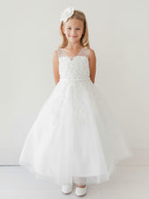 Satin Organza Communion Dress For Girls | Ivory 1st Communion Dress