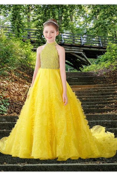 Elowen Sunshine Gown | Brydealo Couture Pageant Dress