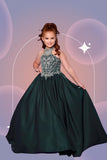 Serena Luxe Gown – Turquoise, Emerald & Red Pageant Dress