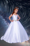 Girls Pageant Dress in Ivory, Emerald & Pink – 2Cute Aurora Party Gown