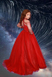 Girls Red Pageant Dress – 2Cute Sienna Flame Gown