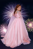 2Cute Julissa Dress - Pink & Orange Girls Pageant Gown