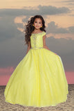 Kaia 2Cute Girls Pageant Dress in Pink, Yellow or Royal