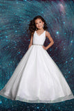 Melina Blue Glitter Pageant Dress - 2Cute Girls Gown