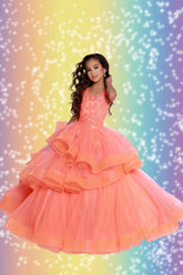 Adelina 2Cute Girls Pageant Dress in Hot Pink or Orange