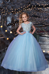 Sierra Blue Ball Gown – 2Cute Girls Pageant Dress