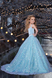 Girls Light Blue Pageant Dress – 2Cute Celine Father Daughter Gown