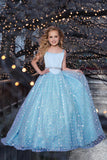 Girls Light Blue Pageant Dress – 2Cute Celine Father Daughter Gown