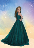 2Cute Elara Pageant Dress in Emerald or Pink