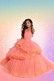 Adelina 2Cute Girls Pageant Dress in Hot Pink or Orange