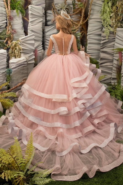 Celina Blush Pink Gown – Couture Pageant Dress