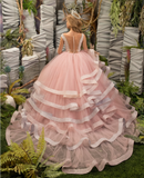 Celina Blush Pink Gown – Couture Pageant Dress
