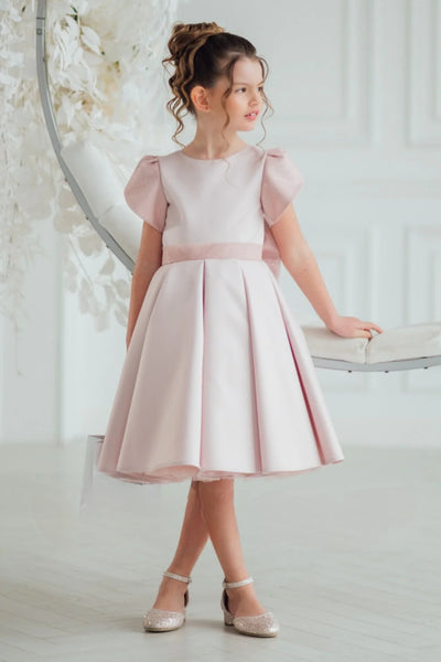 Elodie Blush Couture Dress – Custom Flower Girl & Special Occasion Dress