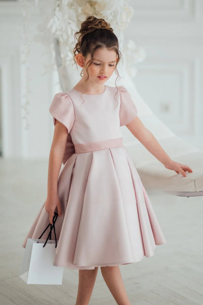 Elodie Blush Couture Dress – Custom Flower Girl & Special Occasion Dress