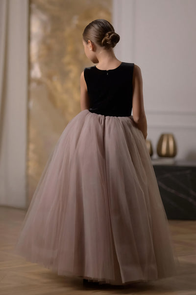 Zaria Gown – Velvet & Tulle Ball Gown for Girls | Special Occasion Dress