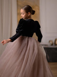 Zaria Gown – Velvet & Tulle Ball Gown for Girls | Special Occasion Dress