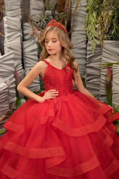 Sabrina Red Fashion Couture Girls Pageant Dress