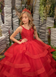 Sabrina Red Fashion Couture Girls Pageant Dress
