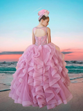 Isla Rose Ruffle Gown – Girls Pageant & Birthday Dress