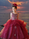 Isla Rose Ruffle Gown – Girls Pageant & Birthday Dress