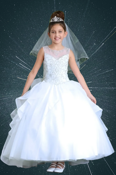 Isla Rose Ruffle Gown – Girls Pageant & Birthday Dress