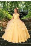 Aurielle Couture Yellow Flower Girl Ball Gown