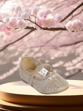 Girls Rose Gold Glitter Dress Shoes – Toddler Sizes 1–8