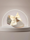 Glitter Baby Girl Shoes with Bow – Infant Sizes 1–4