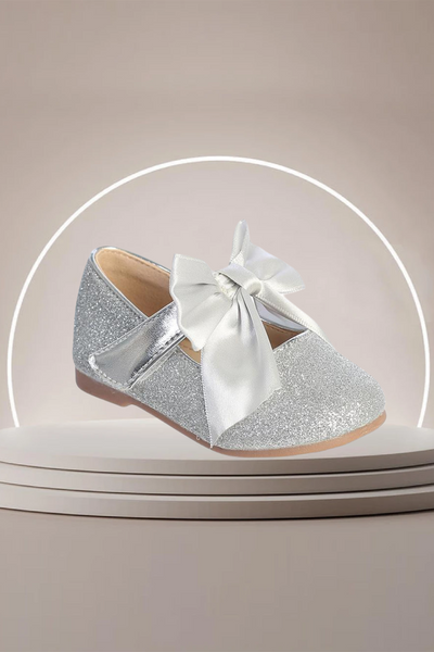 Glitter Baby Girl Shoes with Bow – Infant Sizes 1–4