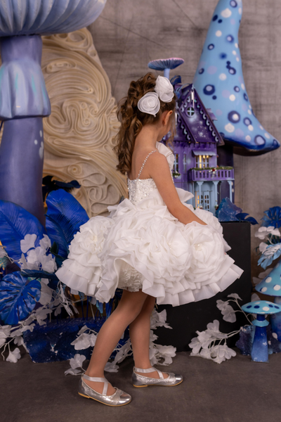 Fleur Radiance Dress - Custom White Flower Girl & Pageant Gown
