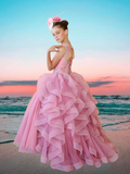 Isla Rose Ruffle Gown – Girls Pageant & Birthday Dress