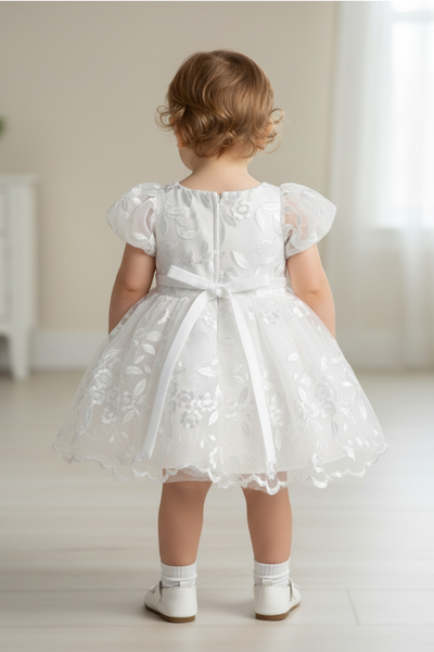 Baby White Flower Girl Dress – Emilia Blossom