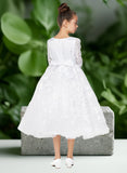 Arabella Lace Tea-Length Dress – Communion & Special Occasion