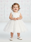 Baby Lace Party Dress with Bow – White or Ivory
