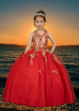 Leilani Red & Gold Girls Pageant Dress – Blush Kids