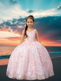 Aurelia Blush Pink Girls Pageant Dress - Princess Collection