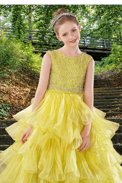 Sienna Radiance Yellow Brydealo Couture Pageant Dress