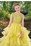 Sienna Radiance Yellow Brydealo Couture Pageant Dress