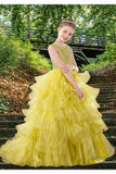 Sienna Radiance Yellow Brydealo Couture Pageant Dress