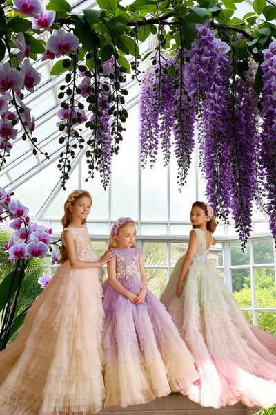 Pentelei Couture Gardenia Bloom Girls’ Gown