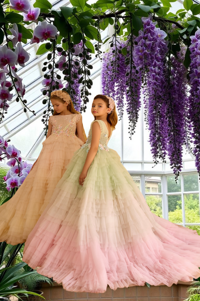 Pentelei Couture Gardenia Bloom Girls’ Gown