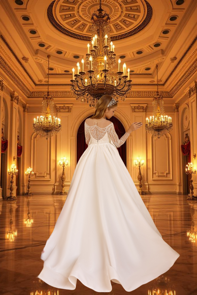 Aurélienne Pentelei Couture Pearl Beaded Gown
